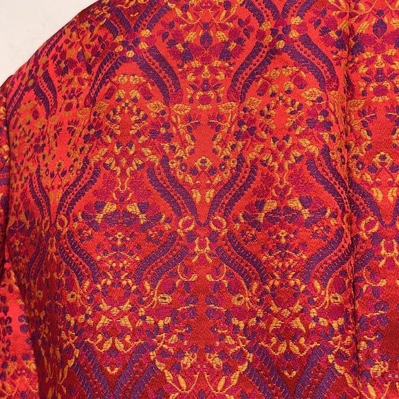 Isabela ardee Neiman Marcus Vintage Red and Orange Women's Jacket size 6 - Picture 10 of 11